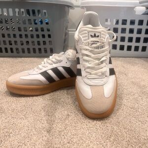 adidas White Black XLG Sambas Sneakers